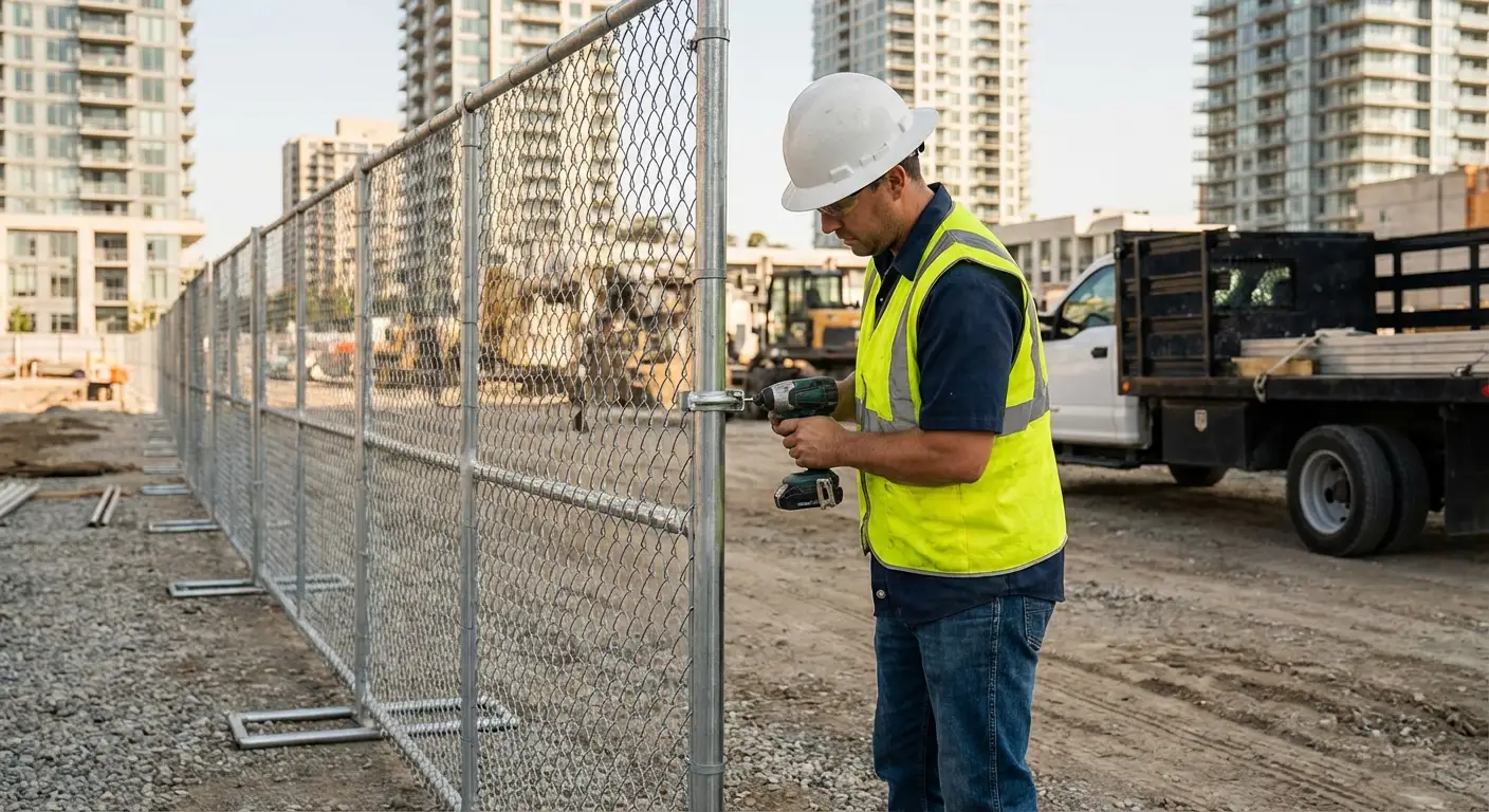 Downtown Levittown temporary fencing and site security