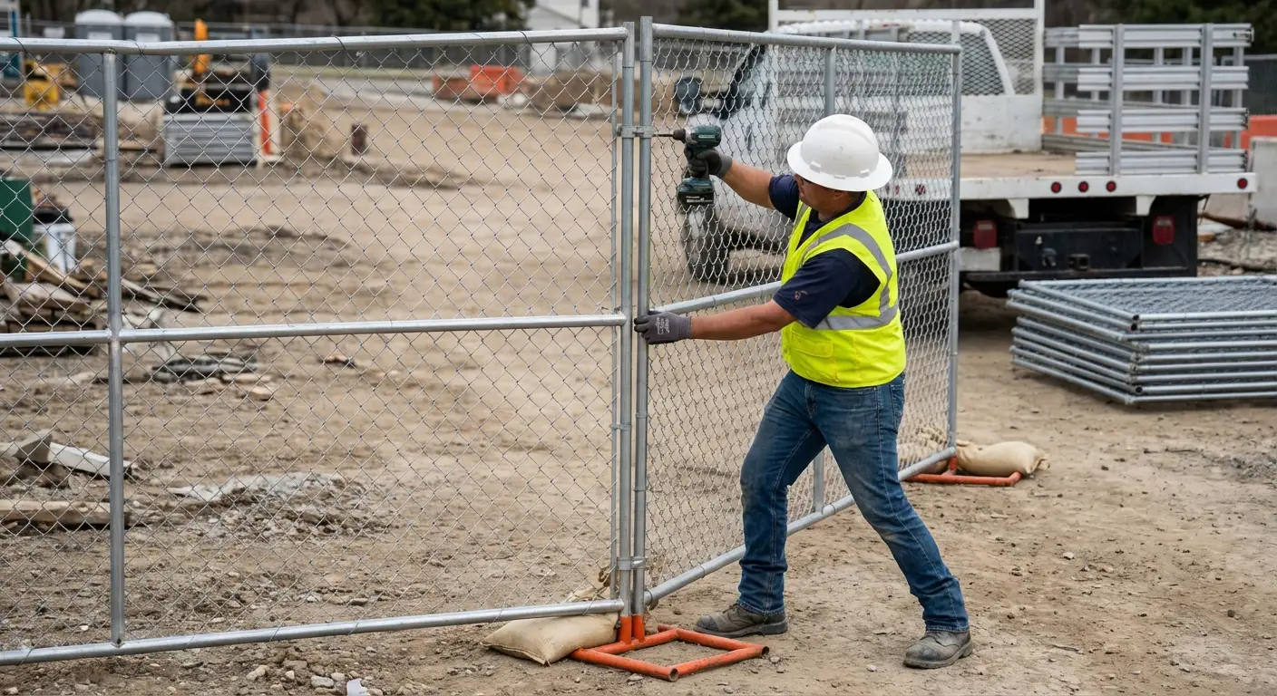 Modular fence reconfiguration system in action in Levittown, NY