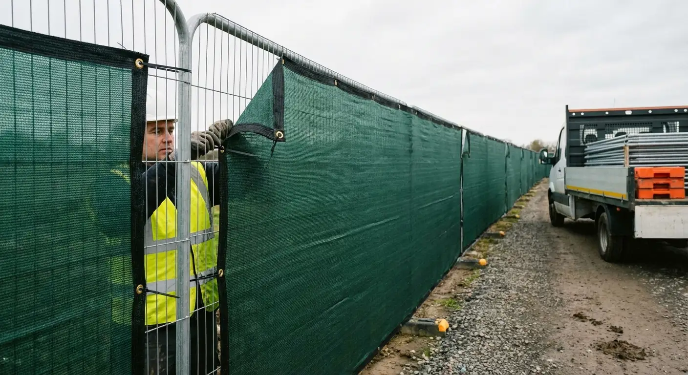 High security temporary fencing perimeter in Levittown, NY