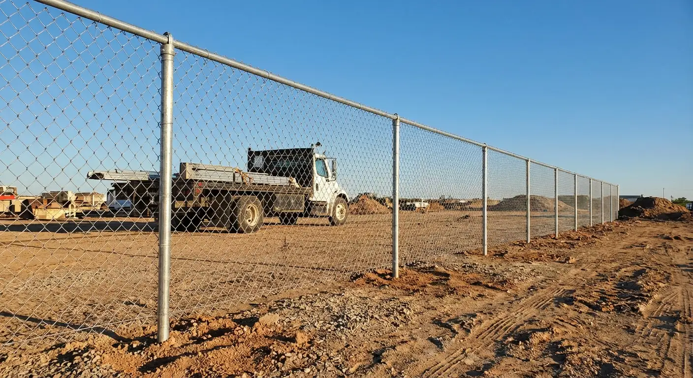 Wind-rated temporary fencing site in Levittown, NY