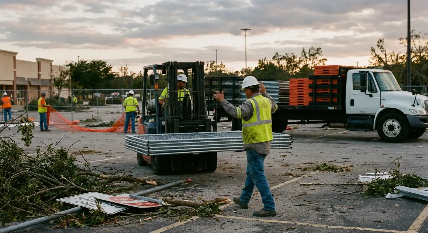 Emergency fencing deployment in Levittown, NY