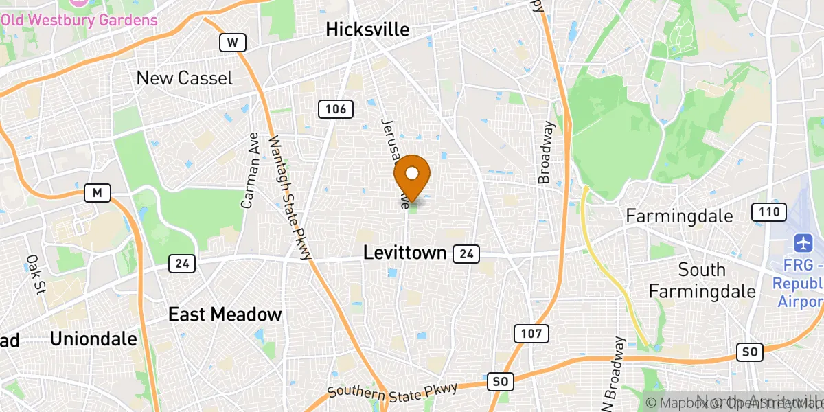  neighborhood map in Levittown, NY