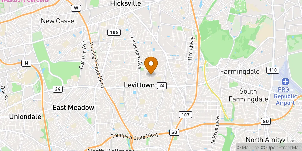  neighborhood map in Levittown, NY