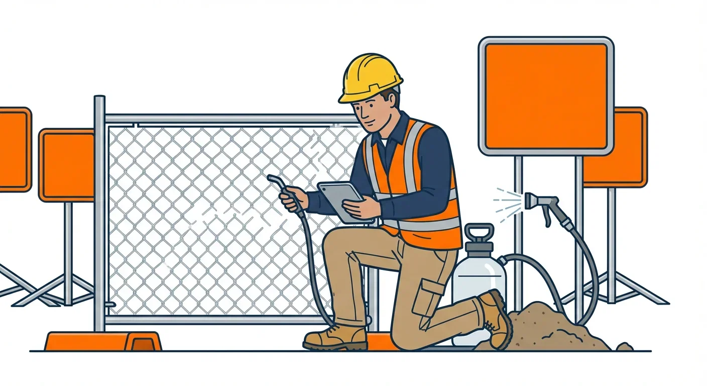SWPPP Dust Compliance Warning Signs Infographic in Levittown, NY