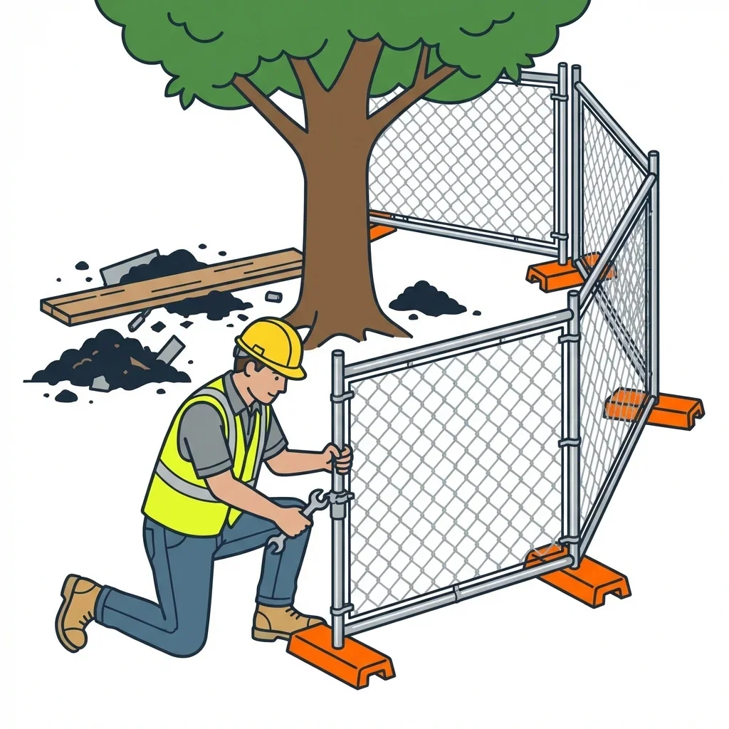 Infographic detailing common tree protection violations and prevention in Levittown, NY